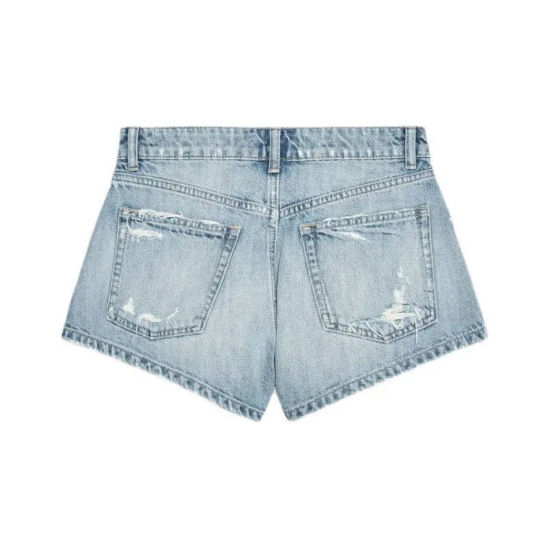 ZARA Trf Denim Shorts Women's Light Blue-1