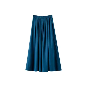 Late White Casual Long Skirt Women's