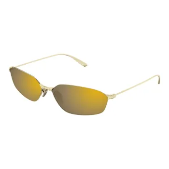 Balenciaga Metal Irregular Shape Sunglasses Unisex Gold