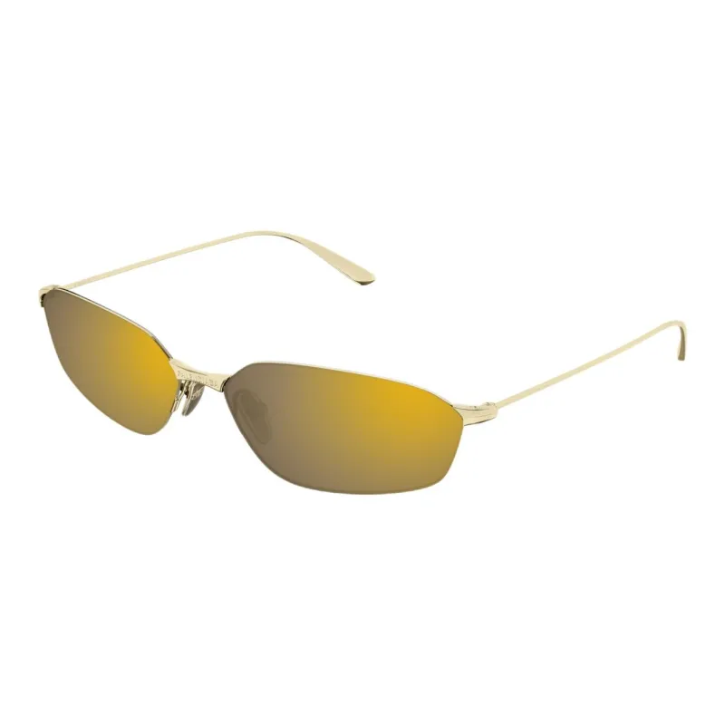 Balenciaga Metal Irregular Shape Sunglasses Unisex Gold-0