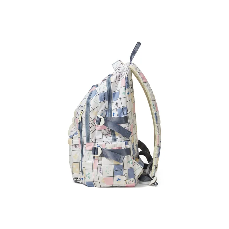 CinvaiKrose Fabric Backpack Short Trip Backpack Travel Bag Tubas Women's Blue Plaid-4