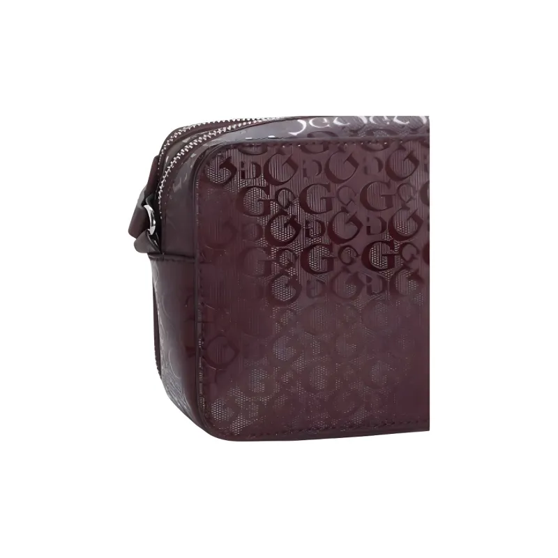 GUESS Artificial Leather Shoulder Bag, Crossbody Bag Mini Women's Burgundy-3