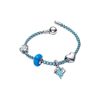 Pandora 925 Sterling Silver Bracelets Unisex Blue