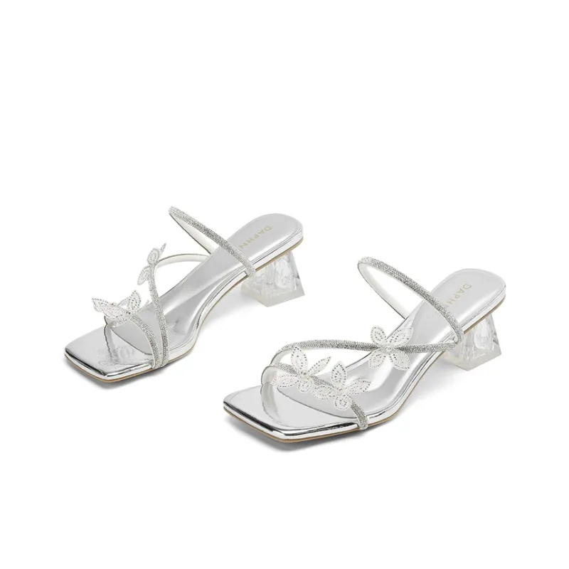 DAPHNE Rhinestone Quiet Slide Slippers Women's-4