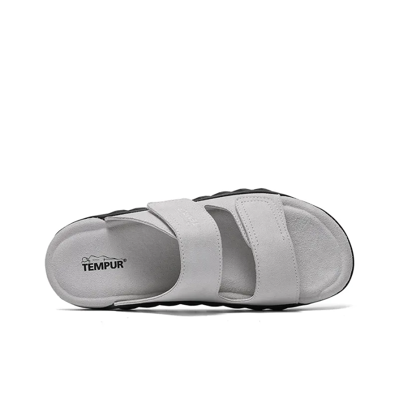 TEMPUR Slide Slippers Men's Light Gray-3