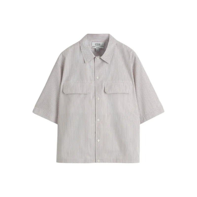 COS Shirts Men Pink/Stripes-0