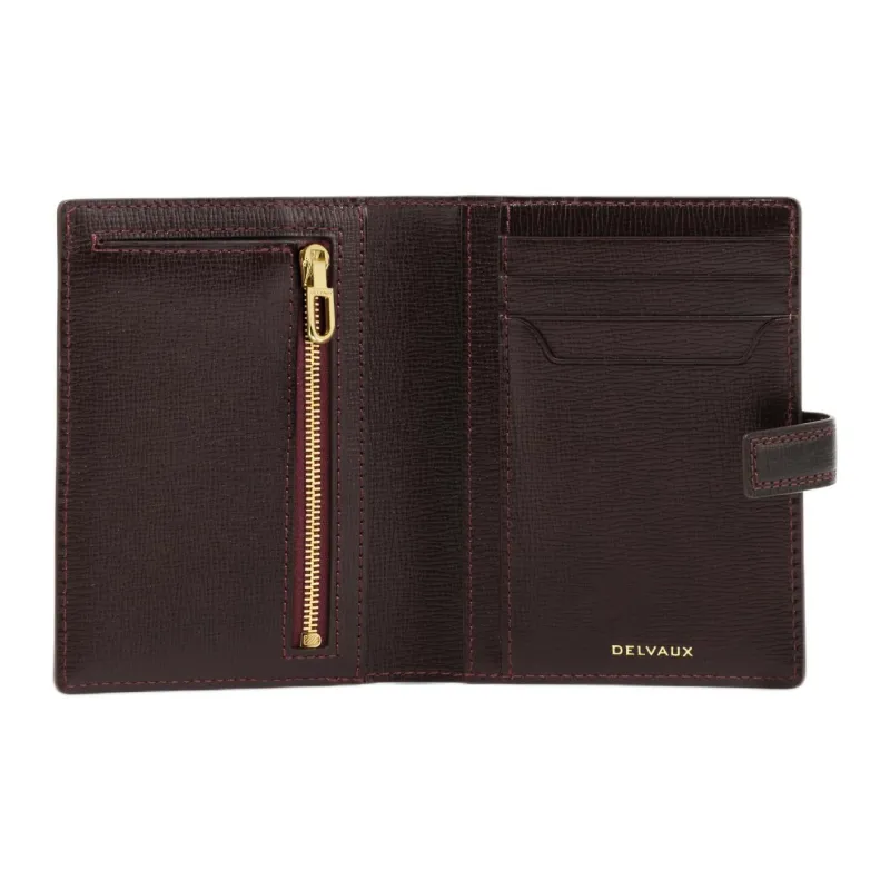 Delvau Calfskin Wallet Unisex Red-3