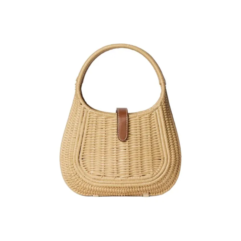 GUCCI Jackie 1961 Wicker Handbag Medium Size Women's Natural-2