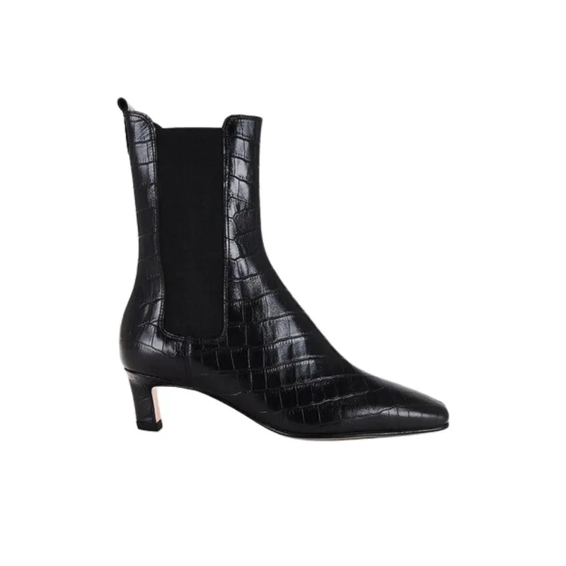 ALOHAS Kaleo Short Chelsea Boots 5cm Women's Black-1