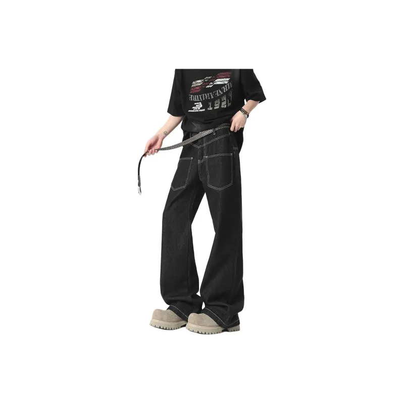 OKPI Jeans Unisex Original☆ Denim Black-0