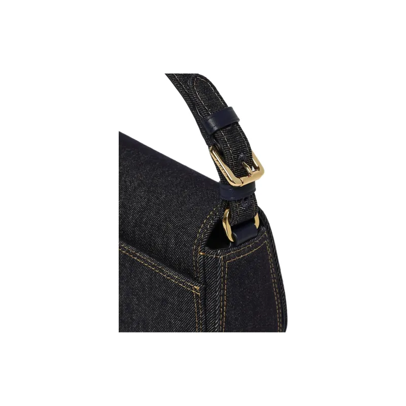LAUREN RALPH LAUREN Denim Shoulder Bag, Crossbody Bag, Handbag Women's Blue Black-2