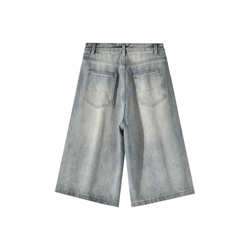 PAINT STAIN Denim Shorts Unisex-5