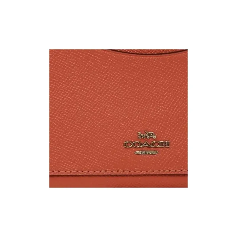 COACH Leather Wallet Women's Orange-3