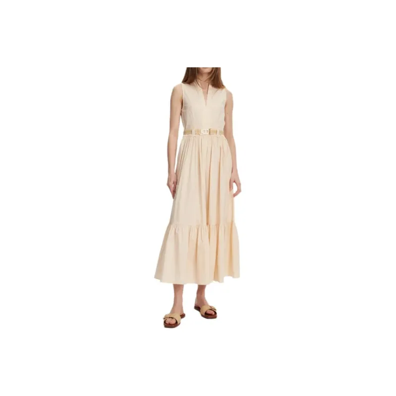 TWINSET MILANO Sleeveless Dress Women's Beige-0