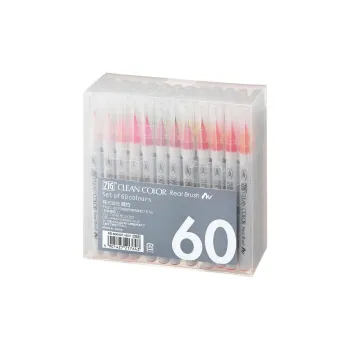 KURETAKE ZIG Cleaning Multicolor Real Brush 60 Colors Watercolor/Watercolor/Oil Painting Special Brush