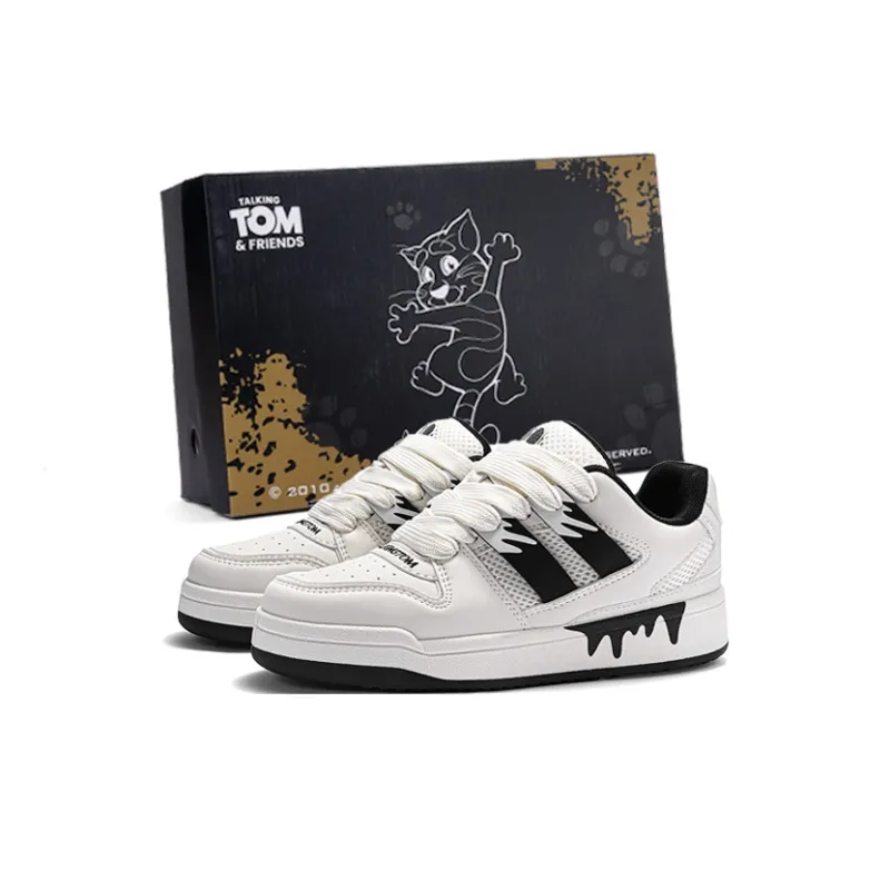 TALKING TOM Skateboard Shoes Unisex Low Top Black/White-7