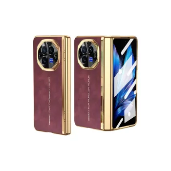YINZHESHAN PC Material Faux Leather Electroplated Phone Cases Compatibility Vivoxfold3/Xfold3pro