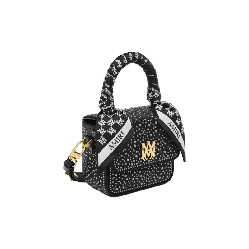 AMIRI Viscose One Shoulder Handbag Mini Women's Black-1