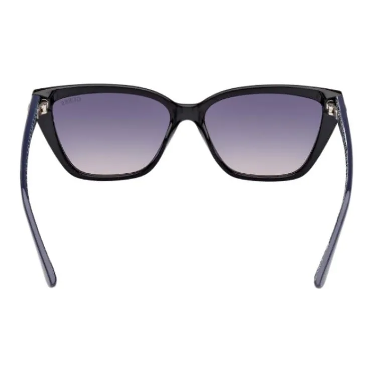 GUESS Injection Cat Eye Sunglasses Women's Black-6