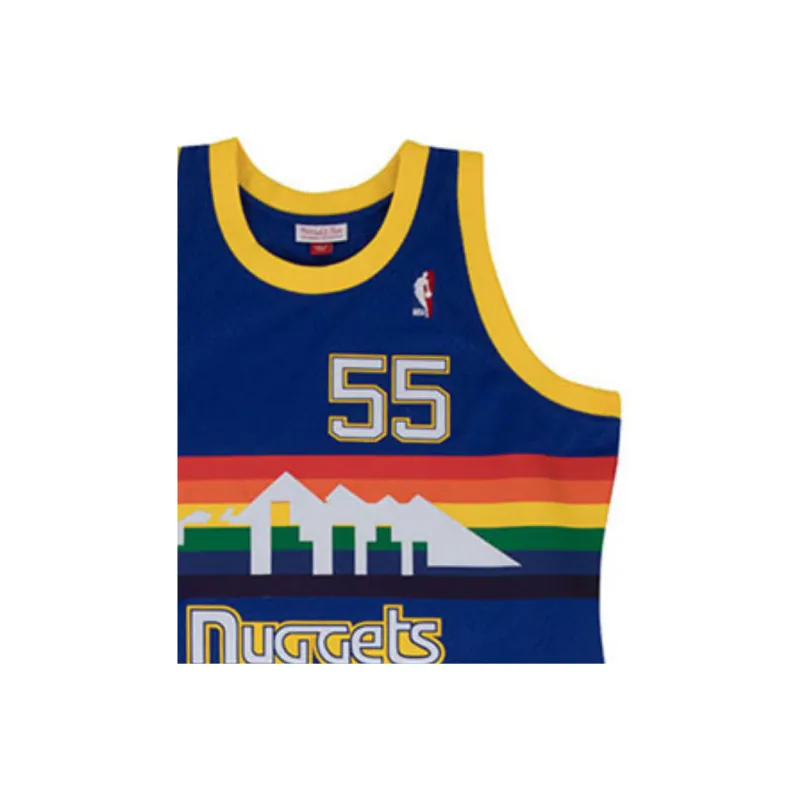 Mitchell & Ness Denver Nuggets Road 1991 92 Dikembe Mutombo Swingman Jersey-3