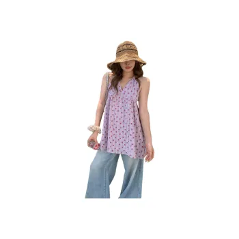 Flowers In Water Sleeveless Dress Women's