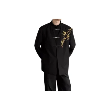 FALIAMS Business Suits Unisex Black Gold