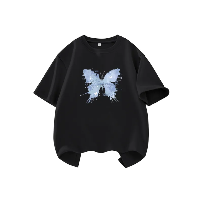 Cotton Drop Shoulder Sleeve T Shirt Women's-4