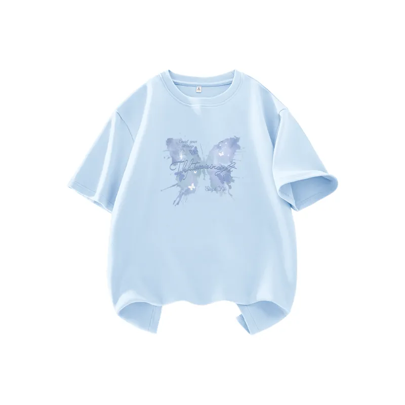 Cotton Drop Shoulder Sleeve T Shirt Women's-12