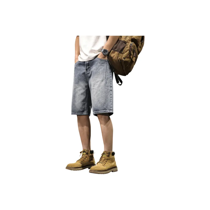 LUJIEBANG Denim Shorts Men Odin Gray-0