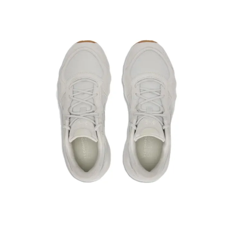 Under Armour Wear resistant And Lightweight Low Top Running Shoes Women's Gray White-2