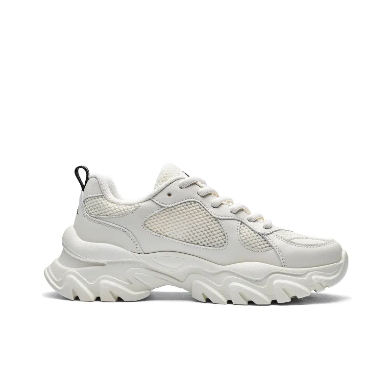 Kappa Back to Back Breathable Height Increase Low Top Chunky Sneakers Women's White Black-1