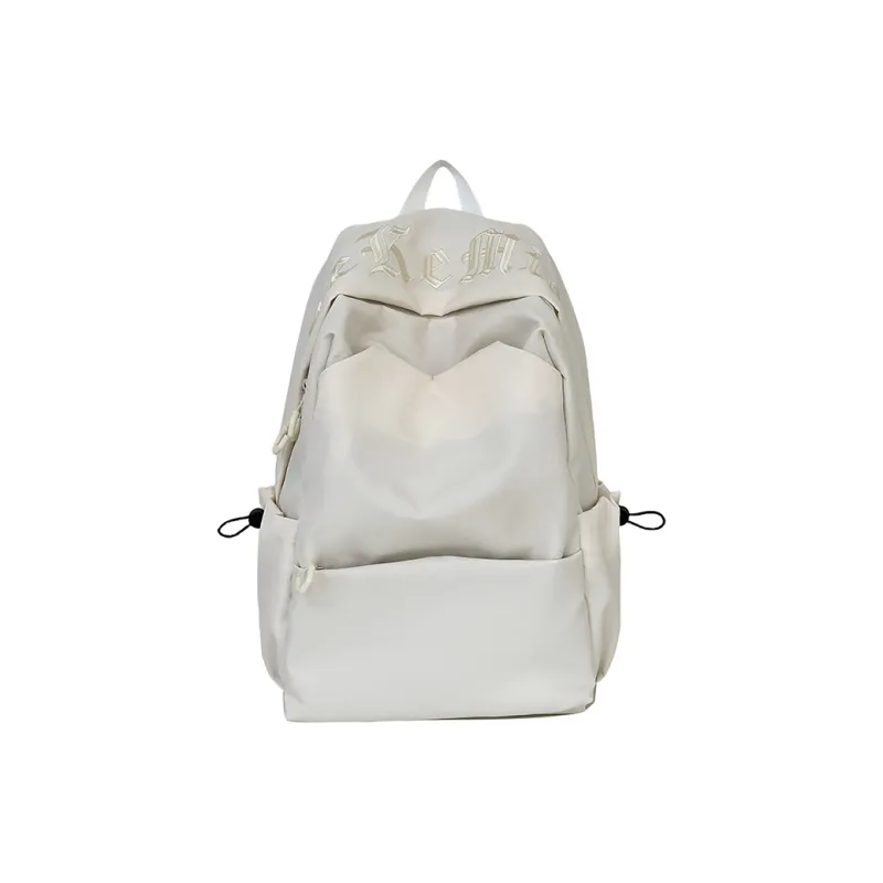Vack Nylon Backpack Unisex Ecru/Silver/Black/Red/Blue-5