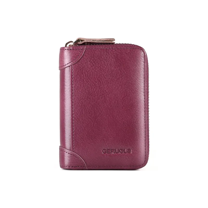 Gorora Top Grain Cow Leather Anti Skimming, Practical Card Holder Regular Unisex Multicolor-12