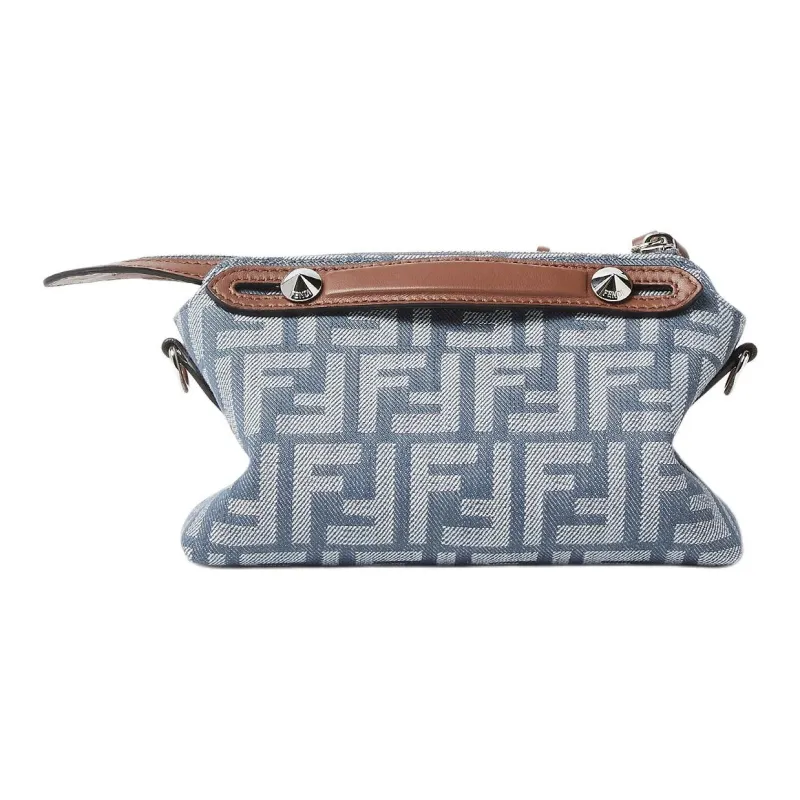 FENDI By The Way Series Polyester Shoulder Bag, Crossbody Bag, Handbag Mini Women's Blue-3