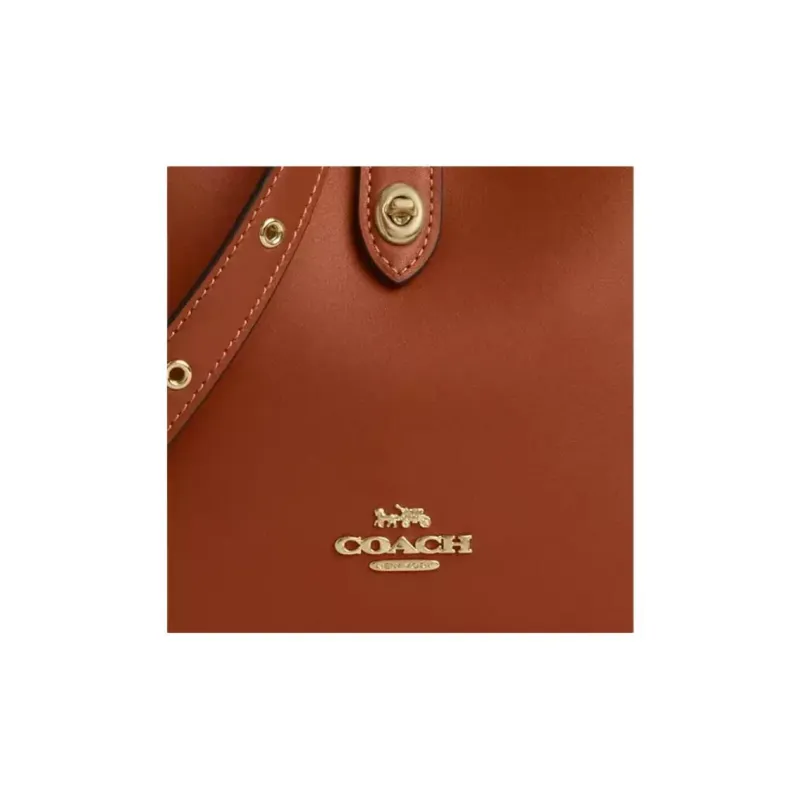 COACH Hadley Leather Shoulder Bag, Crossbody Bag Mini Women's Tan-3
