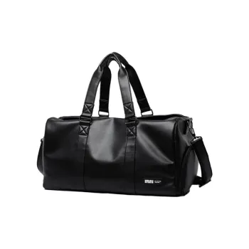 SEPTWOLVES Artificial Leather Travel Bag Men's Black