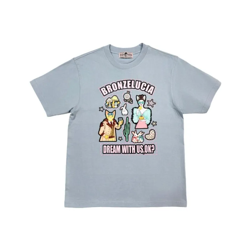 Bronze Lucia T Shirts Unisex Steel Blue-0