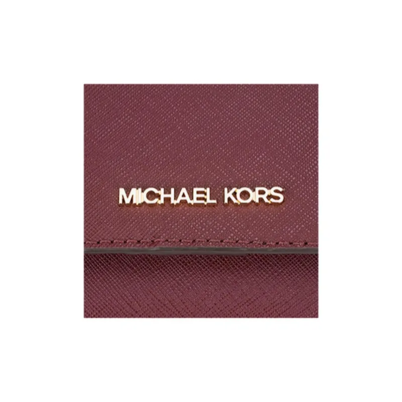 MICHAEL KORS MICHAEL KORS Handbag Collection Jet Set Cow Leather Envelope Shoulder Bag Medium Size Women's Burgundy-5