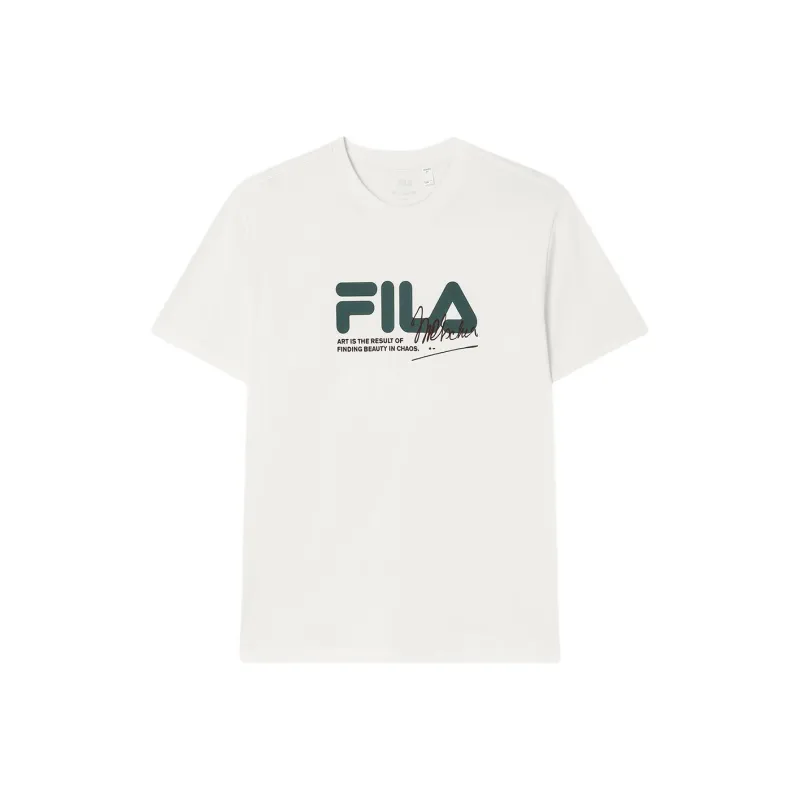 FILA x M.C.ESCHER SS25 T Shirt Men's Cloud White Color-0