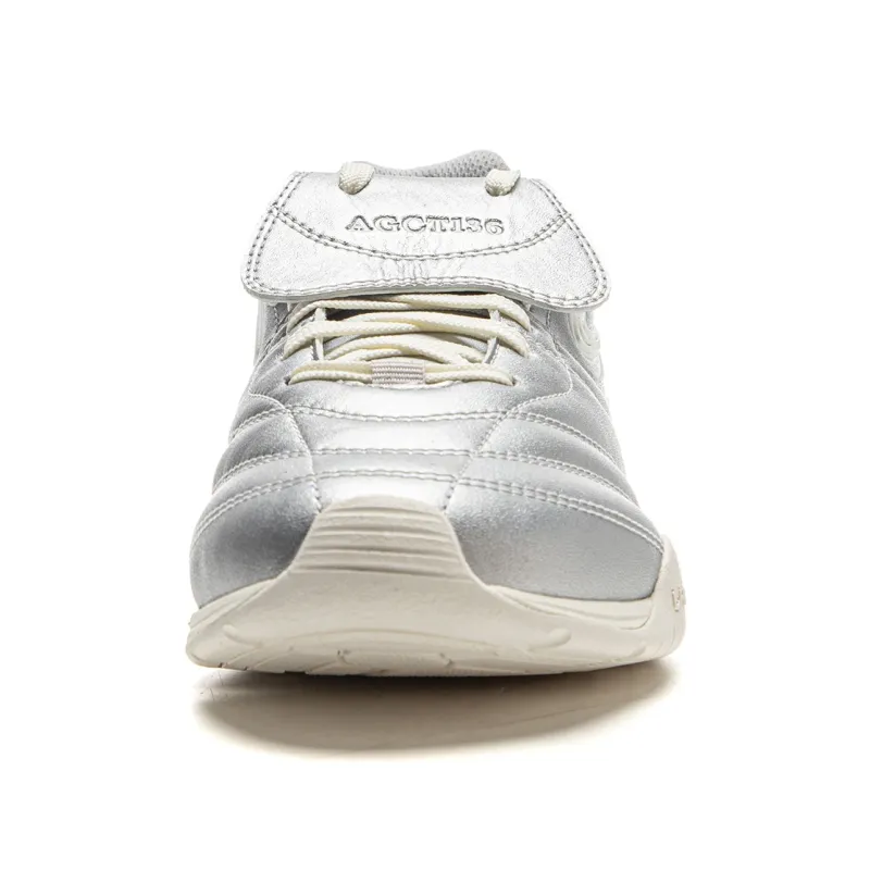 LiNing Slip Resistant, Abrasion Resistant, Lightweight Low Top Casual Shoes Women's Silver-4