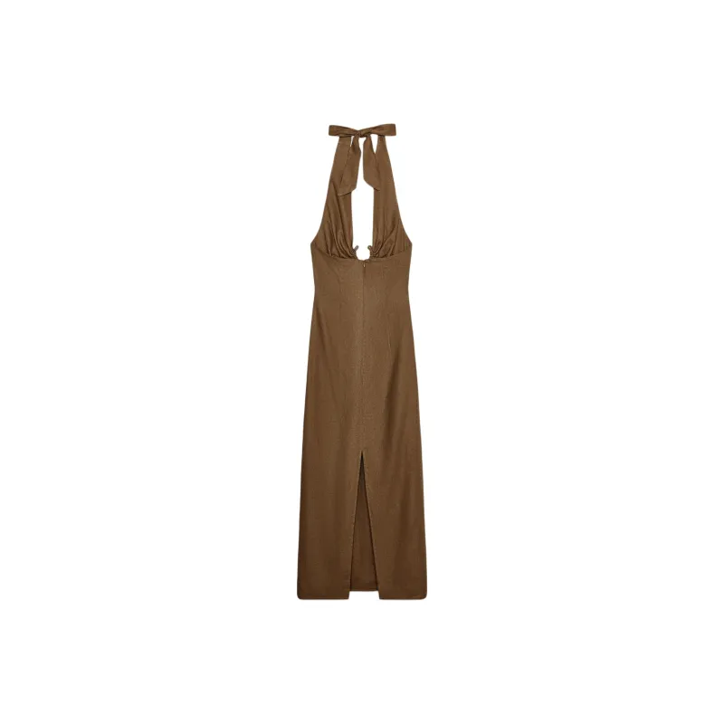 ZARA Sleeveless Dresses Women's Toffee-1