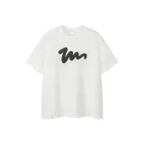 White with Black Print
