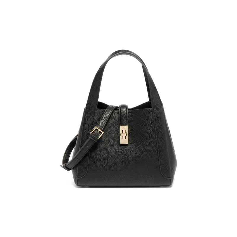 BELLE Artificial Leather Basket Shoulder Bag, Crossbody Bag, Handbag Women's Gray/White-14