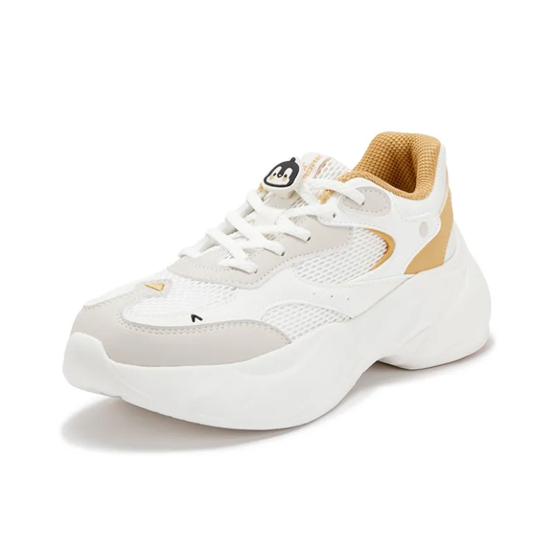 361° Penguin Anti Slip Wear Resistant Low Top Casual Shoes Women's Gravel Yellow-1