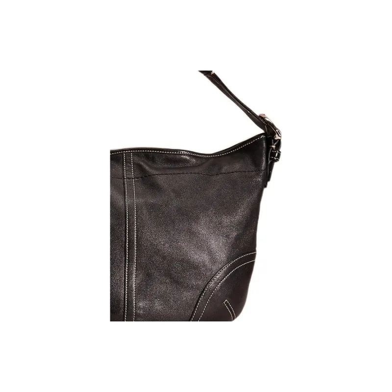 COACH Soho Leather Hobo Bag, Handbag, Shoulder Bag Medium Size Women's Black-2