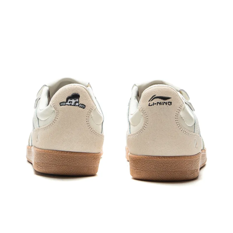 XUPERMAN x LiNing Slip Resistant Cushioning, Breathable, Height Increasing Low Top Skateboard Shoes Women's Ecru-5