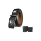 Black Film/Gunmetal Buckle+95 Pattern, Black Strap (Box)