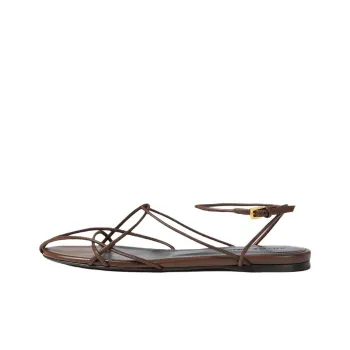 KHAITE Loulou One Strap Sandals Women's Brown