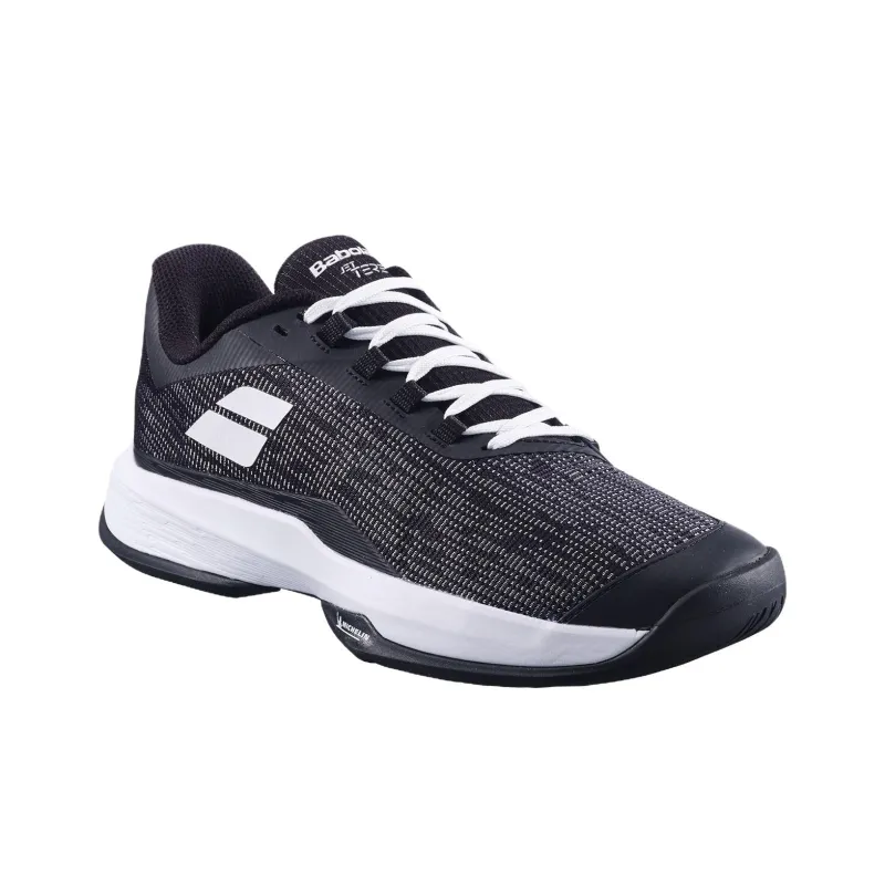 Babolat Abrasion Resistant Low Top Tennis Shoes Men's Black White-1