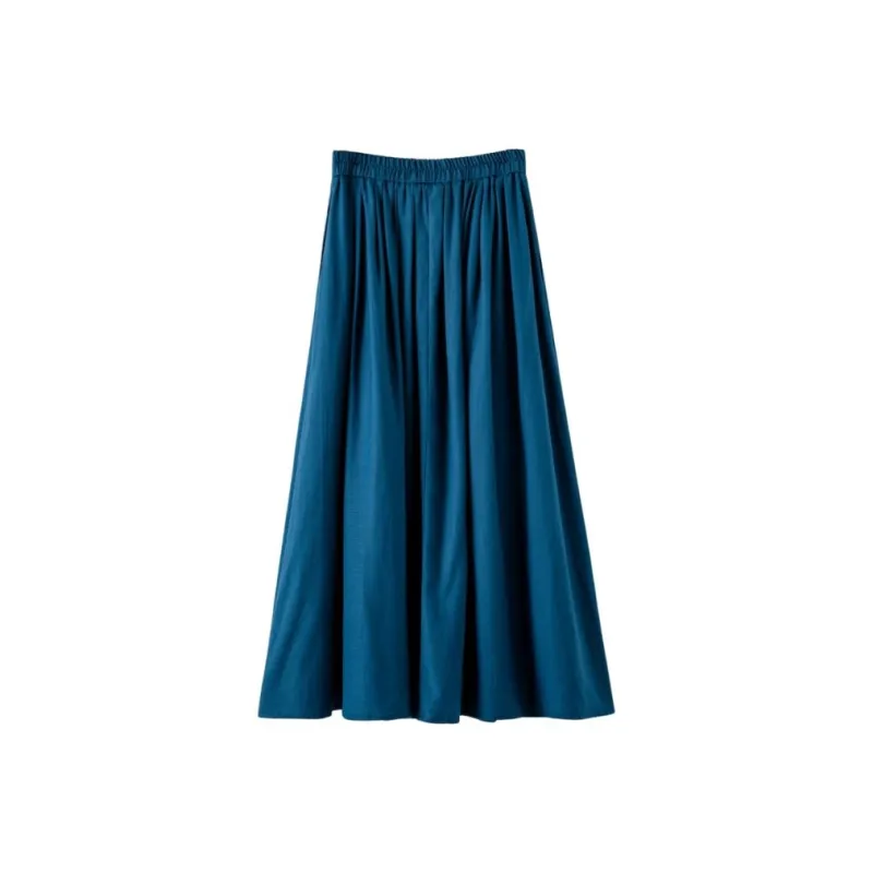 Late White Casual Long Skirt Women's-1